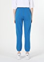 thumb-Afficher les détails de Pantalon De Survêtement Bleu Regular Fit Femme