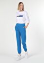 thumb-Afficher les détails de Pantalon De Survêtement Bleu Regular Fit Femme