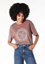 thumb-Afficher les détails de T-shirt À Manches Courtes Marron   Femme