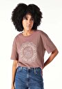 thumb-Afficher les détails de T-shirt À Manches Courtes Marron   Femme