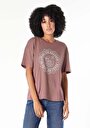 thumb-Afficher les détails de T-shirt À Manches Courtes Marron   Femme