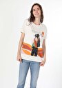 thumb-Afficher les détails de T-shirt À Manches Courtes Blanc   Femme