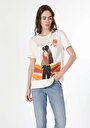 thumb-Afficher les détails de T-shirt À Manches Courtes Blanc   Femme
