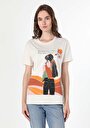 thumb-Afficher les détails de T-shirt À Manches Courtes Blanc   Femme