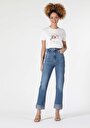 thumb-Afficher les détails de 884 Lauren Pantalon Denim Bootcut  En  Straight Fit Femme