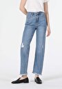 thumb-Afficher les détails de 889 Katy Pantalon Denim Tapered Leg  En  High Boy Fit Femme