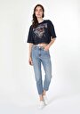 thumb-Afficher les détails de 891 Maya Pantalon Bleu   En  Slim Fit Femme