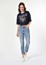thumb-Afficher les détails de 891 Maya Pantalon Bleu   En  Slim Fit Femme