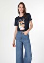 thumb-Afficher les détails de T-shirt À Manches Courtes Marine   Femme