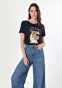 thumb-Afficher les détails de T-shirt À Manches Courtes Marine   Femme