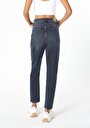 thumb-Afficher les détails de 896  Maria Pantalon Denim Tapered Leg  En  Mom Fit Femme