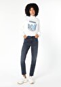 thumb-Afficher les détails de 896  Maria Pantalon Denim Tapered Leg  En  Mom Fit Femme