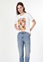 thumb-Afficher les détails de T-shirt À Manches Courtes Blanc   Femme