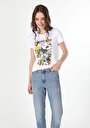 thumb-Afficher les détails de T-shirt À Manches Courtes Blanc   Femme