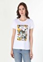 thumb-Afficher les détails de T-shirt À Manches Courtes Blanc   Femme