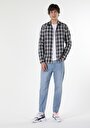 thumb-Afficher les détails de Chemise À Manches Longues Marine Slim Fit   Homme