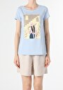 thumb-Afficher les détails de T-shirt À Manches Courtes Bleu Regular Fit  Femme