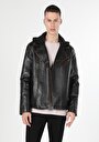 thumb-Afficher les détails de Veste Pu Marron   Slim Fit Homme