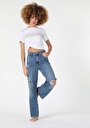 thumb-Afficher les détails de 970 Berry Pantalon Denim Wide Leg  En  Regular Fit Femme