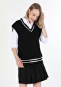 thumb-Afficher les détails de Pull Noir Oversize Fit   Femme