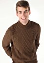 thumb-Afficher les détails de Pull Marron Regular Fit   Homme