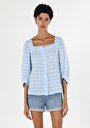 thumb-Afficher les détails de Chemise À Manches Longues Bleu Regular Fit   Femme
