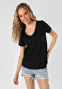thumb-Afficher les détails de T-shirt À Manches Courtes Noir Regular Fit  Femme