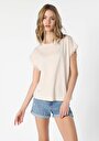thumb-Afficher les détails de T-shirt À Manches Courtes Ecru Regular Fit  Femme