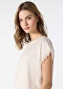 thumb-Afficher les détails de T-shirt À Manches Courtes Ecru Regular Fit  Femme