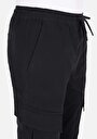 thumb-Afficher les détails de Pantalon Anthracite Lastikli Medium Rise En Sergé Slim Jogger Homme