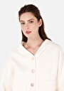 thumb-Afficher les détails de Cardigan Tricot Blanc Regular Fit Femme