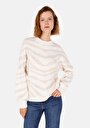 thumb-Afficher les détails de Pull Blanc Regular Fit Manches Longues  Femme