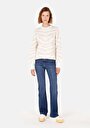 thumb-Afficher les détails de Pull Blanc Regular Fit Manches Longues  Femme