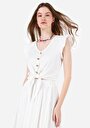 thumb-Afficher les détails de T-shirt À Manches Courtes Blanc Regular Fit Droit Femme