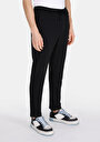 thumb-Afficher les détails de Pantalon Noir Uzun Medium Rise En Uni Slim Fit Homme