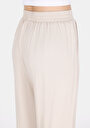 thumb-Afficher les détails de Pantalon Beige Straight Leg High Rise En Sergé Regular Fit Femme