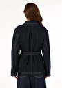 thumb-Afficher les détails de Veste De Blazer Denim Regular Fit Manches Longues  Femme