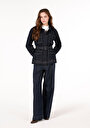 thumb-Afficher les détails de Veste De Blazer Denim Regular Fit Manches Longues  Femme