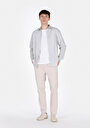 thumb-Afficher les détails de Pantalon Beige Uzun Medium Rise En Uni Slim Fit Homme