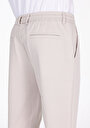 thumb-Afficher les détails de Pantalon Beige Uzun Medium Rise En Uni Slim Fit Homme