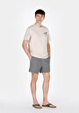 thumb-Afficher les détails de Short De Bain Noir Slim Fit Doublé Homme