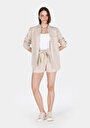 thumb-Afficher les détails de Short Beige Regular Fit Femme