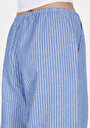 thumb-Afficher les détails de Pantalon Bleu Wide Leg High Rise En Sergé Regular Fit Femme