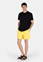 thumb-Afficher les détails de Short De Bain Jaune Slim Fit Doublé Homme