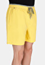 thumb-Afficher les détails de Short De Bain Jaune Slim Fit Doublé Homme