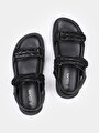 thumb-Afficher les détails de Sandales Noir Modern Fit Femme
