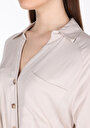 thumb-Afficher les détails de Robe Beige Regular Fit    Femme