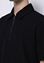 thumb-Afficher les détails de T-shirt Polo À Manches Courtes Noir Droit Comfort Fit Homme
