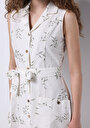thumb-Afficher les détails de Robe Ecru Regular Fit    Femme