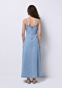 thumb-Afficher les détails de Robe  Slim Fit Sans Manches Maxi Jean Femme